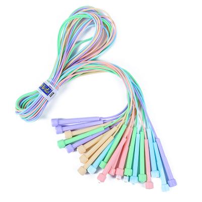 China Fitness Exercise Macaroon Colorful Handle Adjustable Jump Ropes For Students for sale