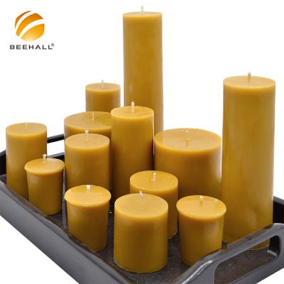 China Custom Weddings Beeswax Long Column Candles for sale