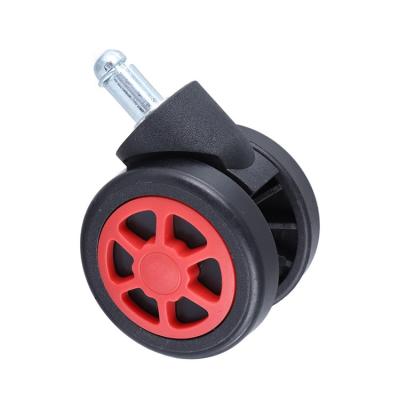 China Factory Direct Supply Modern PU Castor Chair Wheel Swivel Bearing Chair Parts Widely Used Black Rubber Casters Best for sale