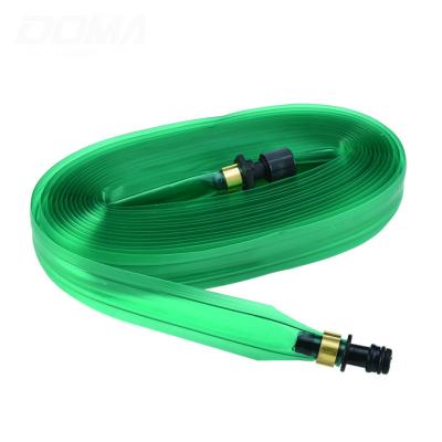 China Adjustable Portable Garden Hose Spout Connector Irrigation PVC Seeper Flat Soaker Hose for sale