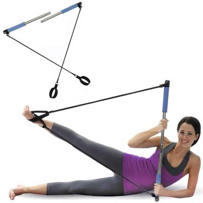 China Portable Pilates Bar Kit with Resistance Band Pilates Bar Kit Home Gym Total Body Workout Yoga Fitness Stretch Portable Pilates Bar Kit for sale