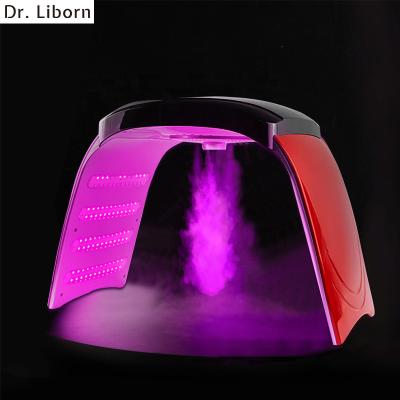 China Skin Tightening Wholesale New Korean Other Skin Care Products Peel Tightening Jet Facial Nano Panel Led Face Mask Light Therapy With Steamer for sale