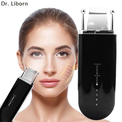 China Private Label Sonic Facial Spatula Peeling Machine Blackhead Remover Ultrasonic Deep Cleansing Face Skin Scrubber for sale