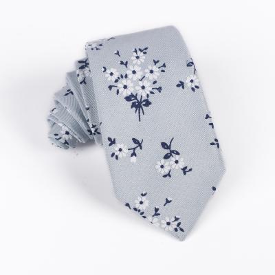 China High Quality Cotton Men's Fashion Cotton Printed Wedding Floral Casual Tie Tie Pattern Customizable Custom With Logo for sale