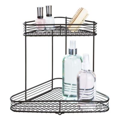 China 2-Tier Organizer Rack Metal Countertop Shelf Viable Wire Storage For Kitchen Tableware Bathroom Spice Cosmetic Desk And More for sale