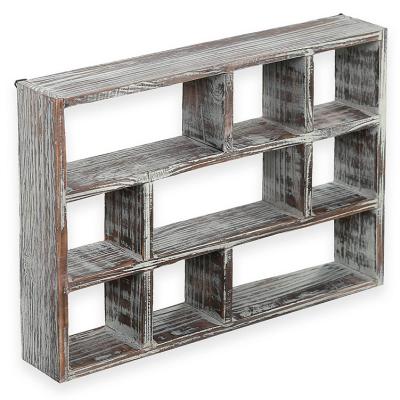 China Indor Decoration Wall Shelf Rustic Wall Shelf Floating Wooden Wall Shelf Wholesale for Bedroom, Living Room for sale