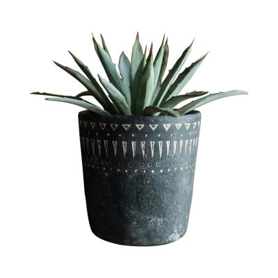 China Eco-Friendly Rustic Plant Pot Decorative Cement Planter Pots for Plants, Succulents, Cacti, Flowers, Grass with Pattern Country Style for sale