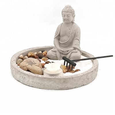 China Eco Friendly Wholesale Home Decor Mini Concrete Zen Buddha Garden for sale