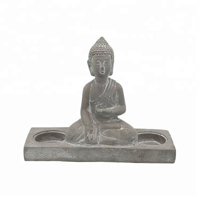 China Eco Friendly Home Decoration Art Handmade Buddha Sculpture With Candle Holder for sale