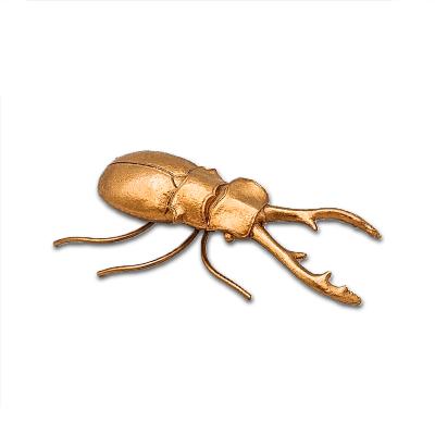 China Europe gold resin beetle sculpture insect statue for home and office decoration for sale