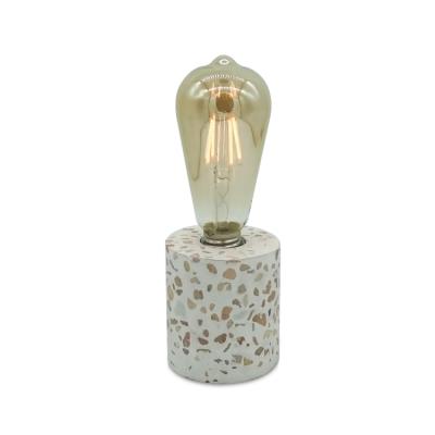 China New Design Cement Bedside Light Wholesale Modern Terrazzo Floor Light Based Lamp Home Decor Light for sale