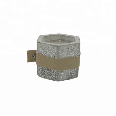 China ECO-frendly Competitive Price Handmade Garden Stone Candle Holder Vintage Cement Candle Holder for sale