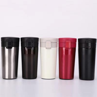 China Creative Sustainable Thermos Mug 380ml Double Wall Stainless Steel Coffee Mugs Insulated Coffee Mug Travel Vacuum Flask With Lid for sale