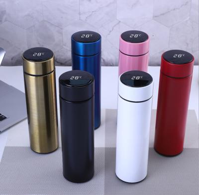 China Sustainable Double Vacuum Insulation 500ml Stainless Steel Smart Water Bottle With LED Temperature Display for sale