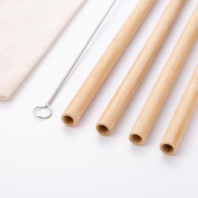 China Minimalist Natural Bamboo Drinking Straw Eco - Friendly Bamboo Reusable Straws for sale