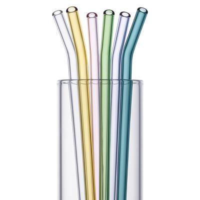 China Beverage factory price borosilicate glass drinkable wholesale drinking straws in stock for sale