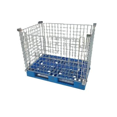 China Logistics Transport Warehouse Storage Cage Warehouse Turnover Basket Butterfly Cage Wire Cage Can Be Galvanized for sale