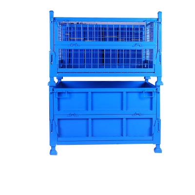 China Express Folding logistics transportation warehouse storage cage iron frame storagelogistics cage basket butterfly cage for sale