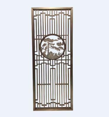 China Gold Minimalist Mirror Simple Design Stainless Steel Decorative Living Room Screen Partition for sale