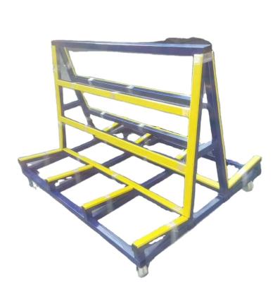 China Frame Type Trolley Protective Glass Frame Type Anti-Burst Stackable Movable Glass Carriage Rack for sale