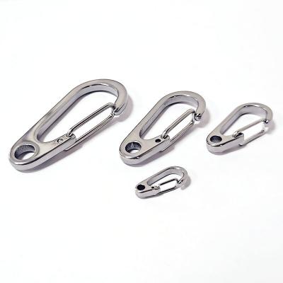 China Eco-Friendly Stainless Steel Keychain Hook Snap Hook Rotating Carabiner Key chain Clip Spring Swivel Snap Hooks with ring accessories for sale