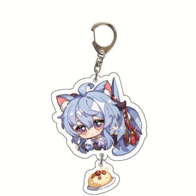 China Plastic Cute New Best Custom Printed Acrylic Keychain Kawaii Bulk Acrylic Charms Key chain Plastic Clear Anime Figure Acrylic Keychain for sale