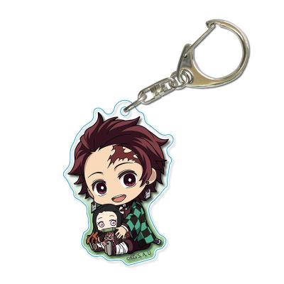 China Promotion Custom Cheap Acrylic Blank Key Chain Printed Logo Acrylic Charms DIY Design Anime Epoxy Keychains Keychain for sale