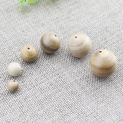 China DIY Jewelry Making 8mm 10mm 12mm 15mm 18mm 20mm Wholesale Round Natural Milk Type Ball Eco-friendly Agarwood Garland DIY Light Loose Wood Beads for sale