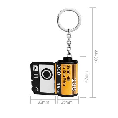 China Souvenirs. Decoration. Promotion Photo Picture Souvenir Gift Custom Film Camera sublimation film roll polaroid camera keychains for Mother's Day Gift for sale