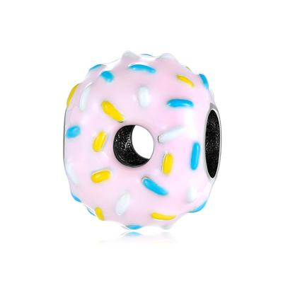 China DIY Cartoon Enamel Cute Animal 925 Sterling Silver Donut Magic Charms Beads for Diy Necklace Bracelet earring Jewelry Making for sale