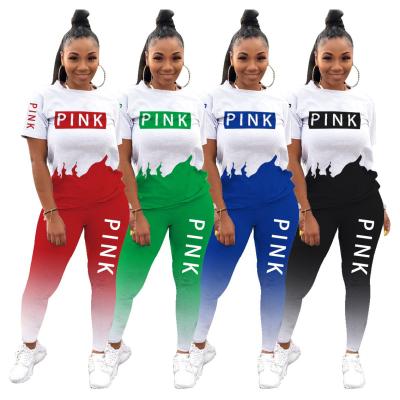 China Anti-wrinkle 2021 new arrived in stock fast delivery high quality summer women clothing plus size two piece set for sale