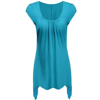 China Long Tunic Women Anti-Pilling Tops Latest Tunic Design Short Sleeve T-Shirt for sale