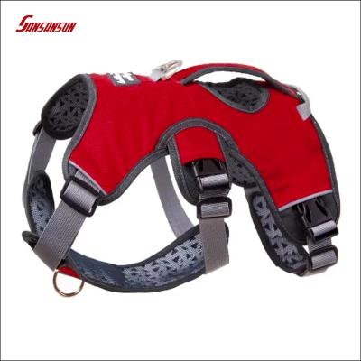 China Durable/Adjustable/Waterproof Waterproof Nylon Outdoor Dog Running Harness And Harness For Large Dogs for sale