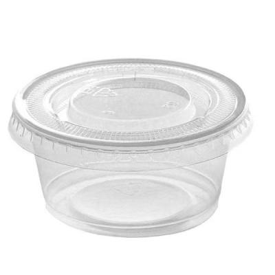 China 100% biodegradable & biodegradable PLA 60ml CLEAR PLA 2OZ party cup sauce compostable PARTY MUG with flat lid for sale