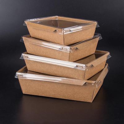 China Traditional Waterproof And Oil Proof Kraft Tray With Lid Box for sale