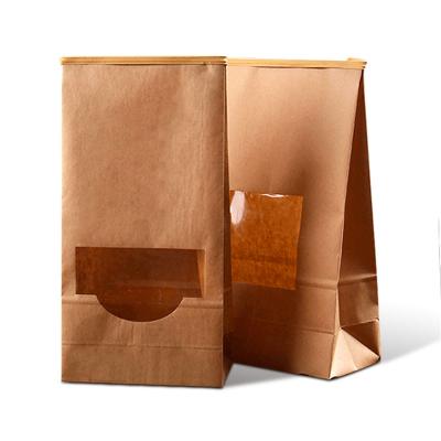 China Eco-friendly Biodegradable Package Kraft Paper Bag Bonded Open Mouth Sewn Kraft Paper Kraft Paper Bags for sale