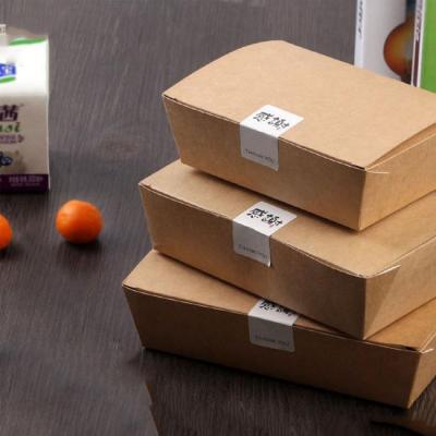 China Traditional Three Loop Thickened Material Single Sided Cover Kraft Paper Meal Box for sale