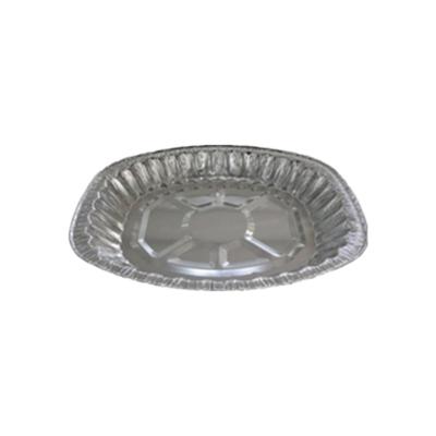 China Traditional Large Size 7200ml Food Packaging Standard Take Away Oval Shape Aluminum Foil Packing Container for sale