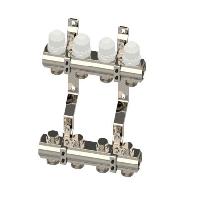 China 4 Way 50mm Nickel Plate Refrigeration Metering Valve Modern Special Hot Selling Brass Manifold for sale