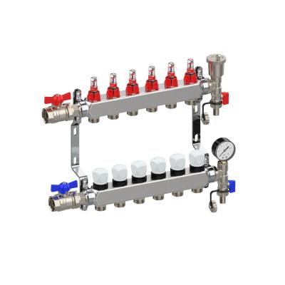 China Good Design Even Modern Stainless Steel Water Floor Heating Diverse Manifold for sale