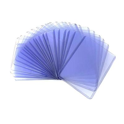 China Best Selling Clear Fashion PVC 35Pt Cards Sleeve 3*4 Toploader Board Game Card Sleeve for sale