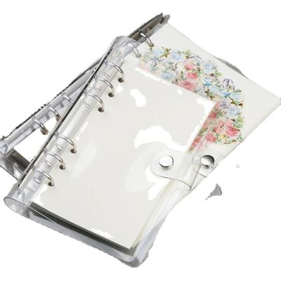 China Water Proof A4/A5/12pcs Staff/A7 Plastic Clear Binder Cover 6-Ring Refillable Notebook for sale