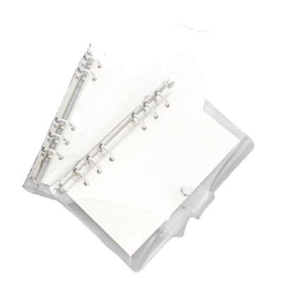 China Flexble Packaging 6pcs A5 Size 6 Holes Binder Pockets Loose Leaf Bags For Documents Notebooks Cards for sale