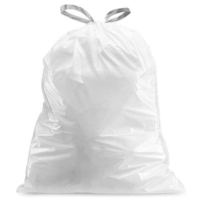 China Wholesale 4 13 55 Gallon Pe Home Office Stand Up Tote Food Scrap Waste Pouch Disposable Kitchen Drawstring Heavy Duty Tall Garbage Bags for sale