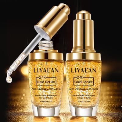 China High Quality Anti Aging Remove Wrinkles Skin Care Facial Serum Aloe Vera 24k Gold Luxury Organic Nano Face Serum for sale