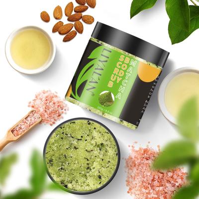 China Exfoliator Wholesales Skin Care Herb Sugar Scrub Organic Matcha Green Tea Whitening Exfoliator Facial Body Scrub for sale