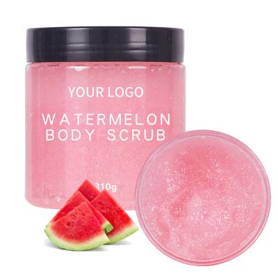 China Exfoliator Skin Care Exfoliating Whitening Body Scrub Organic Body and Face Watermelon Sugar Scrub for sale