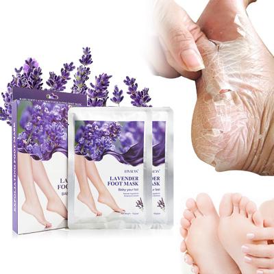 China Dead Skin Exfoilating Good Selling Collagen Vegan Skin Care Footmask Lavender Moisturizer Socks Foot Exfoliating Peeling Sheet Mask for sale