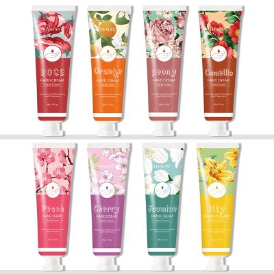 China Whitening OEM ODM High Quality Natural Flowers Hand Care Deep Repair Moisturizing Non-greasy Hand Cream and Lotion for sale