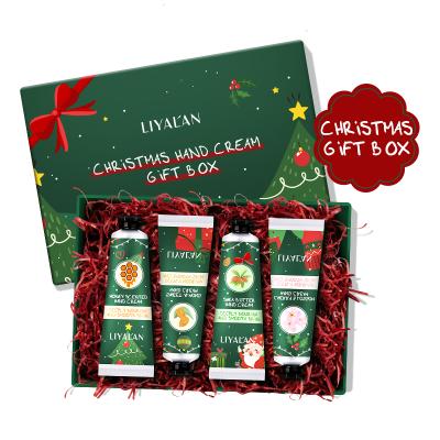 China Custom Gift Box Christmas Anti Aging Moisturizing Hand Care Cream Private Label Vegan Organic Hand Cream Set for sale